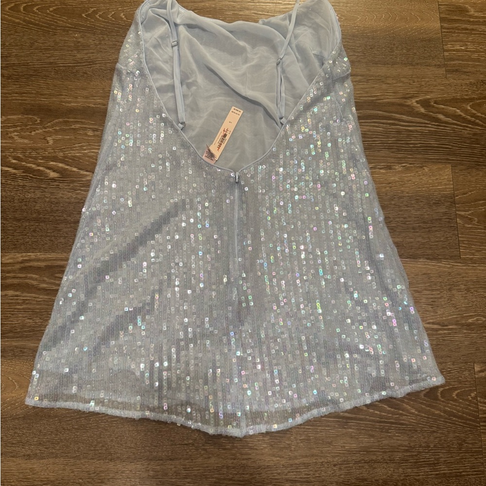 Victoria's Secret Light Blue sequined slip dress - Picture 2 of 7